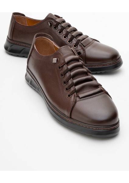 Hakiki Deri, Bağcıksız, Lastikli Iç Dış Deri Erkek Ayakkabı