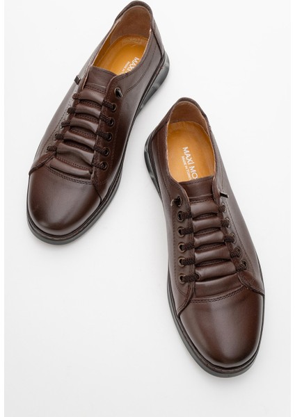 Hakiki Deri, Bağcıksız, Lastikli Iç Dış Deri Erkek Ayakkabı