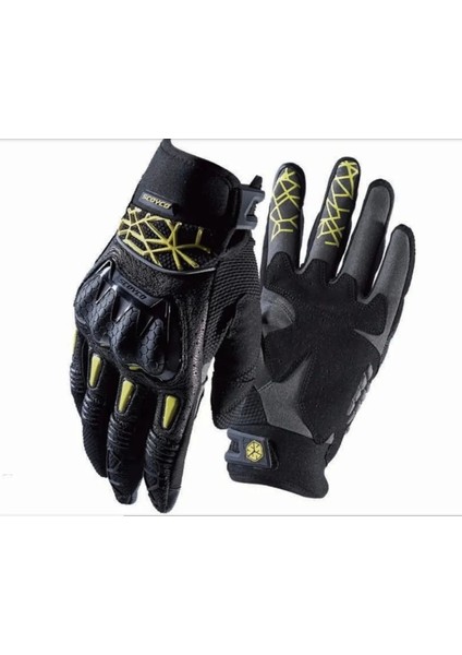 MC103 Motosiklet Eldiveni - Sarı | Full Koruma, Dokunmatik Uyumlu, Kaymaz Avuç Içi fiyatları