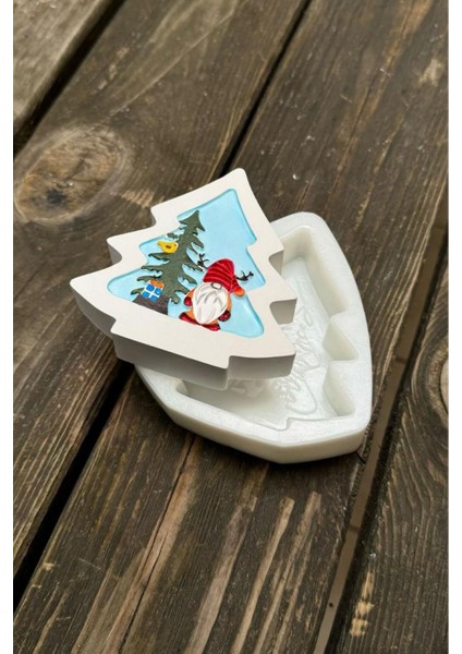 2d Noel Baba Desenli Silikon Mum Kalıbı Beyaz, Şık ve Kullanışlı Tasarım modelleri