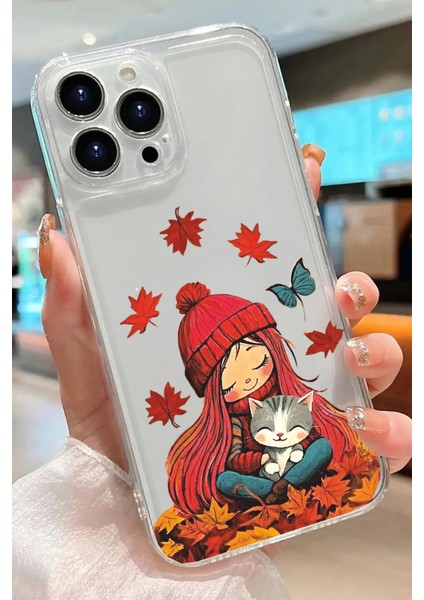 Iphone 13 Pro Max Uyumlu Desenli Lüx Şeffaf Silikon Kılıf MNL33 modelleri