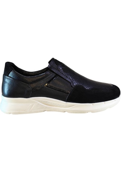 Erkek Hakiki Tabaka Deri Lastik Bantlı Sneakers Ayakkabı 25WM0308