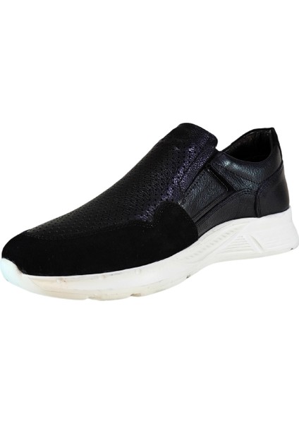 Erkek Hakiki Tabaka Deri Lastik Bantlı Sneakers Ayakkabı 25WM0308 fırsatları