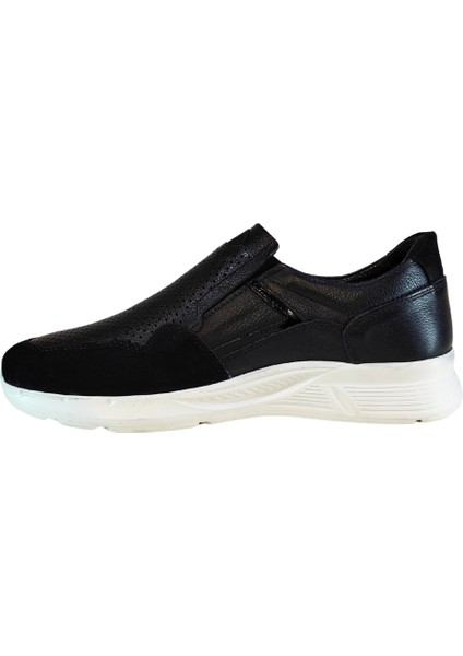 Erkek Hakiki Tabaka Deri Lastik Bantlı Sneakers Ayakkabı 25WM0308 indirimleri