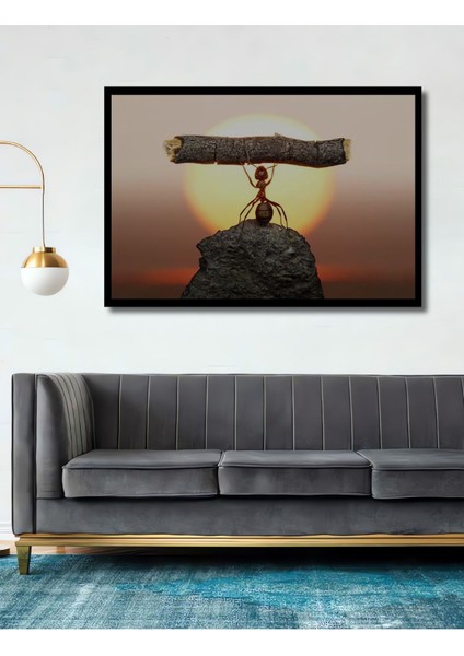 Şık Ahşap Karınca Temalı Yatay Duvar Dekoru, Modern ve Sıcak Dokunuş fiyatları