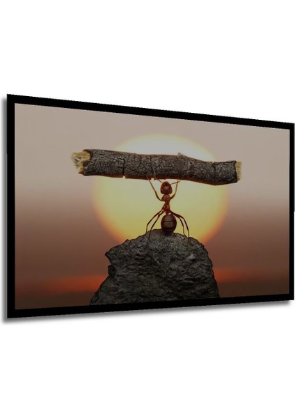 Şık Ahşap Karınca Temalı Yatay Duvar Dekoru, Modern ve Sıcak Dokunuş