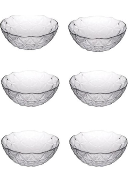 6'lı Cam Salata ve Sunum Kasesi, 12 Cm, Şık ve Kullanım Kolaylı.