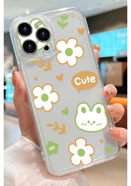 Iphone 13 Pro Max Uyumlu Desenli Lüx Şeffaf Silikon Kılıf MNL34