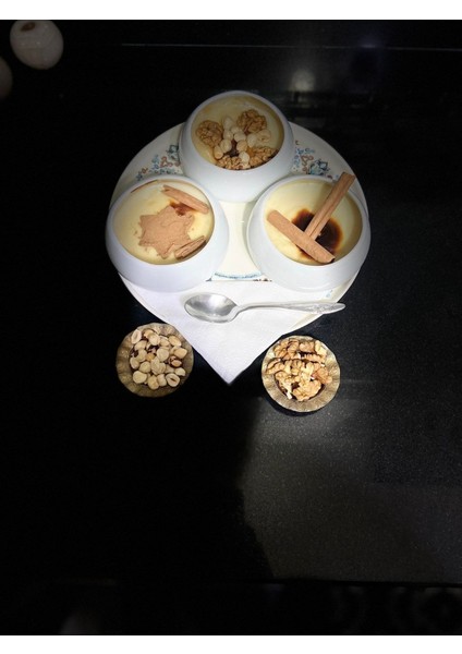 Ekru Porselen Sütlaç Kasesi 3'lü Set modelleri