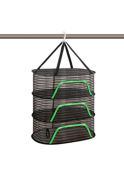 3 Katlı Fermuarlı Meyve Sebze Kurutma Filesi | Katlanabilir Doğal Kurutma Sepeti 50*70 cm indirimleri