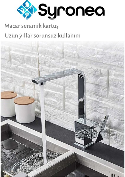 Krom Kare Mutfak Evye Bataryası Aç Kapa Garantili Musluk modelleri