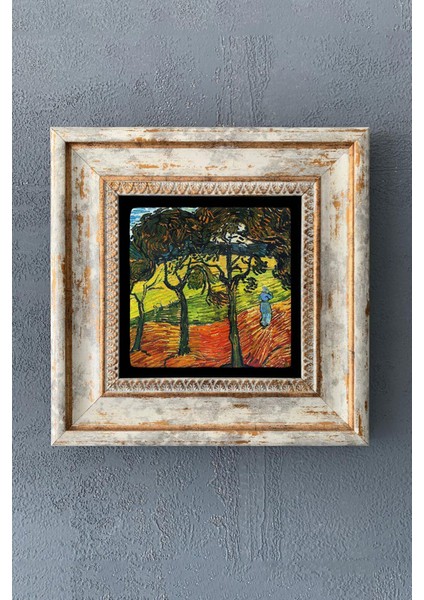 Çerçeveli Taş Tablo 20X20 cm Renkli Duvar Dekoru Sanat Eseri