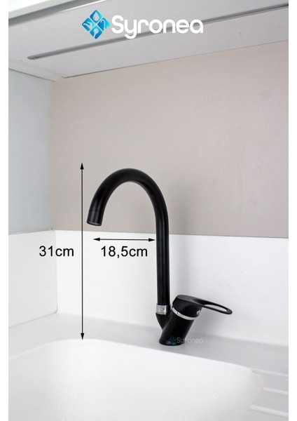 Yukon Siyah Mutfak Eviye Bataryası Mix Aç Kapa Musluk indirimleri