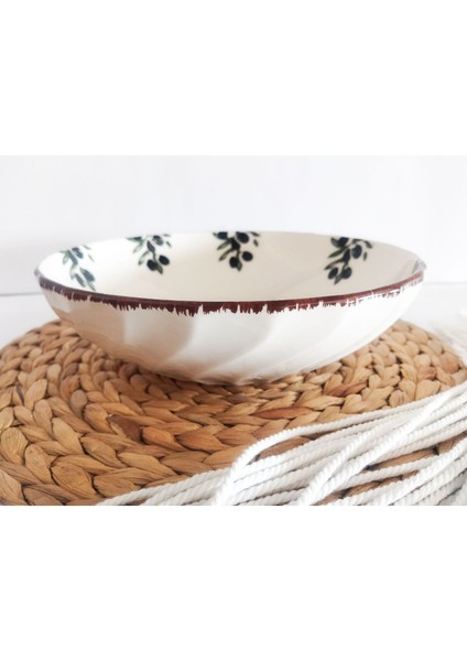 Yeşil Seramik Salata Kasesi, 25 Cm, Şık ve Dayanıklı Tasarım fırsatları