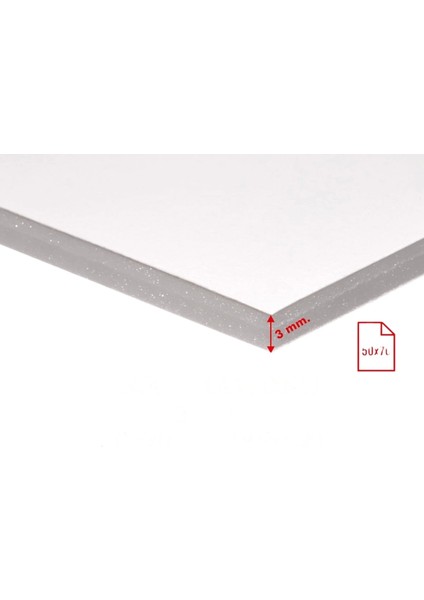 ( 50 * 70 cm ) 3 mm Beyaz Maket Kartonu ( 3 Adet )
