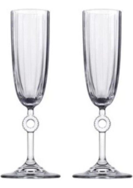 Şeffaf 2'li Flüt Şampanya Kadehi 150 Cc, Zarif ve Şık Tasarım