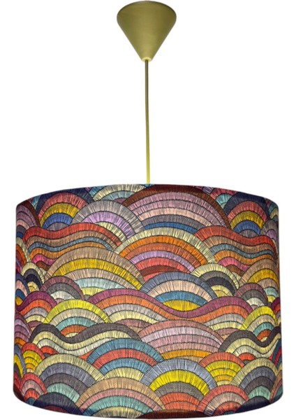 Kumaş Gökkuşağı Model Avize, Oturma Odası, Hol, Antre, Balkon, Beyaz, 30CM-40CM fırsatları