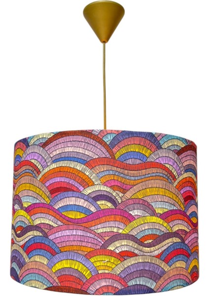 Kumaş Gökkuşağı Model Avize, Oturma Odası, Hol, Antre, Balkon, Beyaz, 30CM-40CM indirimleri