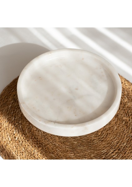 Gaudia Mermer 22CM Kek & Pasta & Kurabiye Sunumluğu - Ayaklı Kek Standı - Ayaklı Sunumluk - Ayaklı Tepsi - Beyaz Gri Damarlı Mermer Sunumluk modelleri