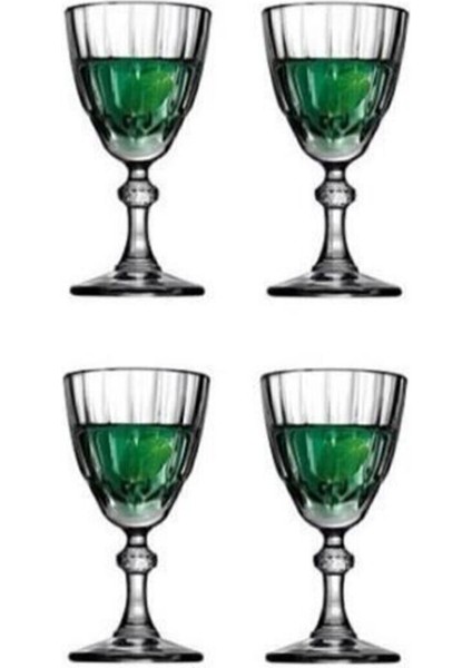 Beyaz Ayaklı Kahve Yanı Su Bardağı Seti 4'lü 49 cc Hacim