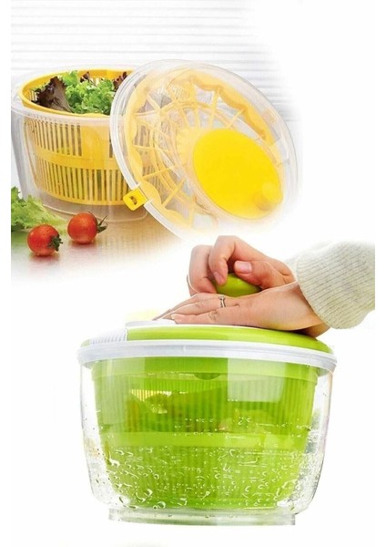 Kollu Salata ve Sebze Kurutucu, Mutfak Için Pratik ve Kolay Kullanım