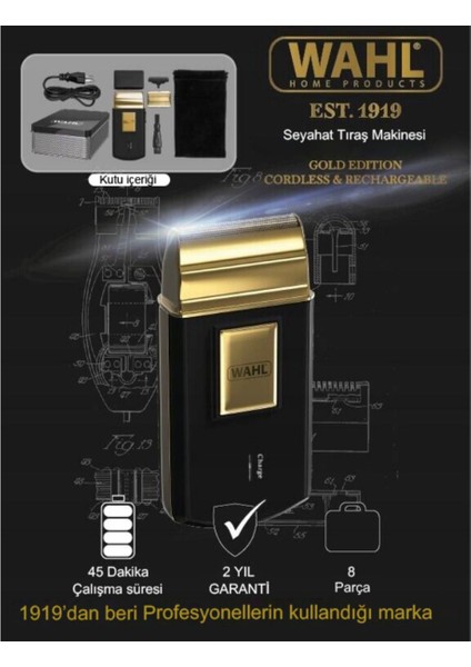 Altın Seyahat Tipi Tıraş Makinesi, Pratik ve Hafif Tasarım fiyatları