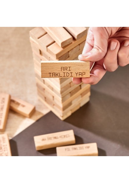 Animals Cezalı Jenga Tower Denge Oyunu 54 Adet Farklı Hayvan Taklidi modelleri