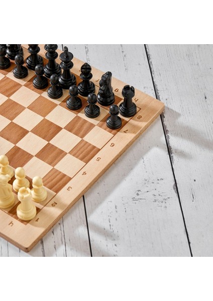 Ahşap Satranç Dama Dokuztaş 3 Oyun 1 Kutuda Oyun Seti fırsatları