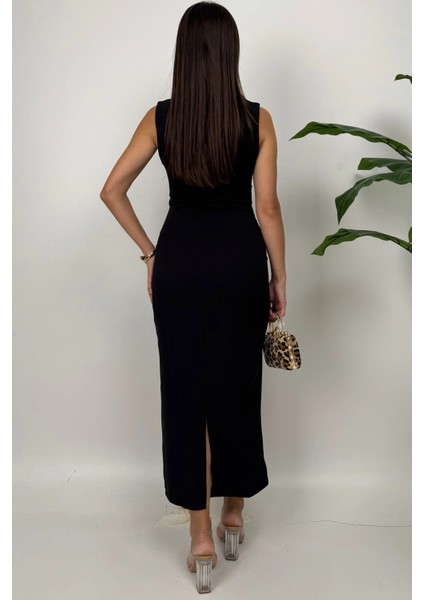 Arden Kadın Siyah Düz Midi Elbise – Zamansız Şıklığın Modern Yorumu indirimleri