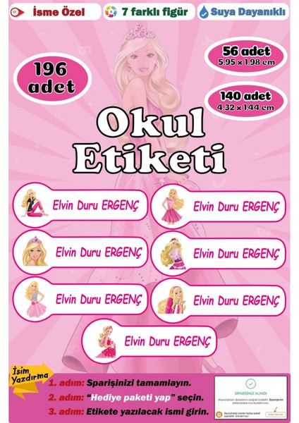 Isme Özel Okul Etiketi Kalem Defter Etiketi Erkek Çocuk Siyah Maske Figürlü Isim Etiketi