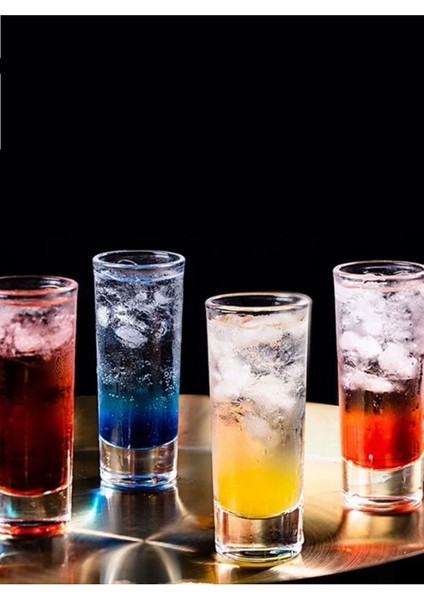 Turuncu 6'lı 70ML Shot ve Likör Bardağı Seti, Şık ve Kullanışlı Içki Kadehleri