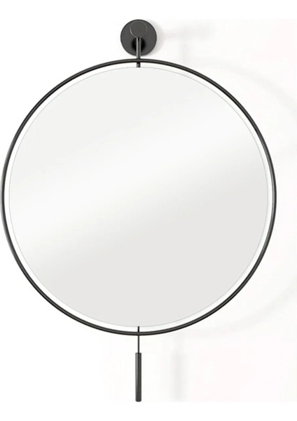Büyük Boy 60X80 cm Sarkaçlı Metal Duvar Aynası, Siyah fırsatları
