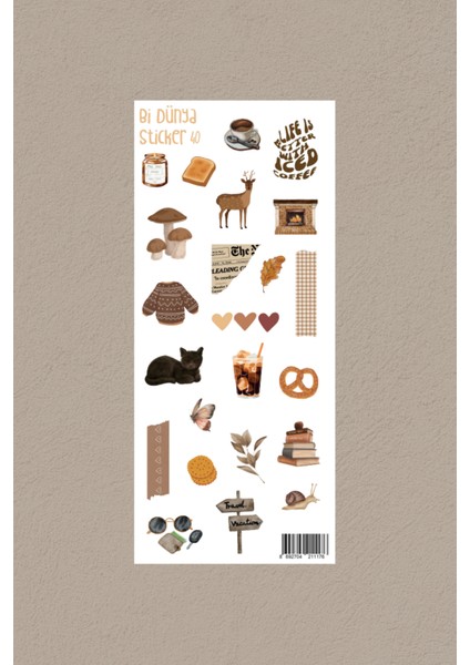 M40 – Kahverengi Hayat Sticker Seti