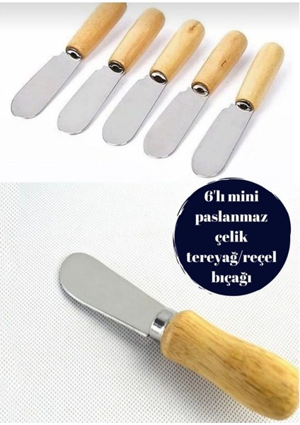 10'lu Bambu Kahvaltı Seti, Peynir, Tereyağı, Bal ve Reçel Bıçağı Paket modelleri
