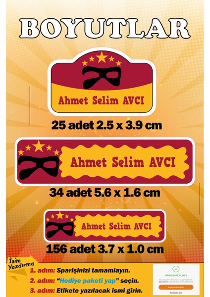 Isme Özel Okul Etiketi Kalem Defter Etiketi Kız Erkek Çocuk Maske Figürlü Isim Etiketi fiyatları