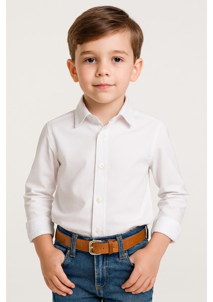 Unisex Çocuk Deri Kot ve Kumaş Pantolon Kemeri