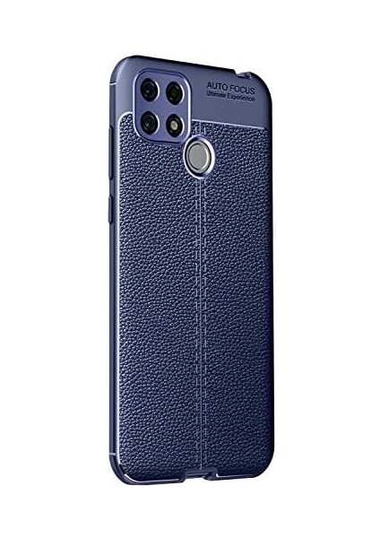 Oppo A15S Için Kılıf Deri Dokulu Silikon Lacivert [A15S ile Uyumlu Kılıf - Lacivert] modelleri