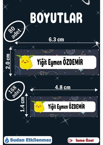 Isme Özel Okul Etiketi Kalem Defter Etiketi Sticker Kız Çocuk Uzay Figürlü Isim Etiketi fiyatları