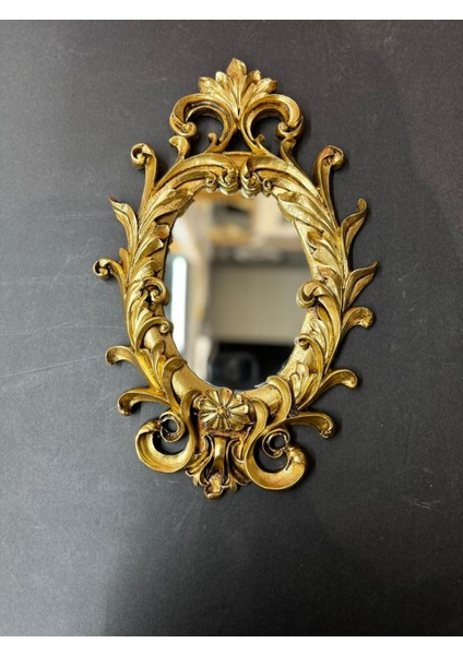 Şık Üçlü Antik Altın Ayna Takımı, Zarif ve Estetik Dekorasyon Parçası