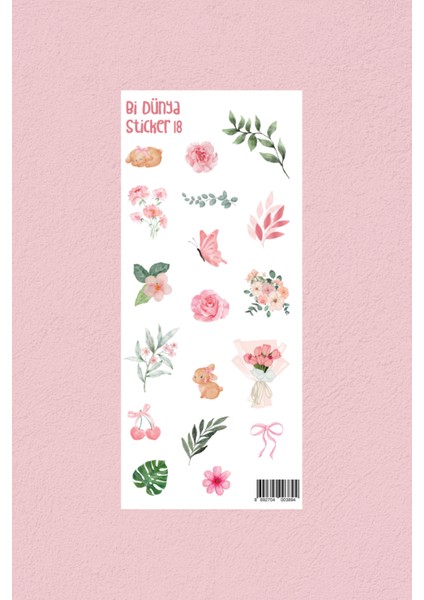 M18 Küçük Tavşanın Dünyası Sticker Seti