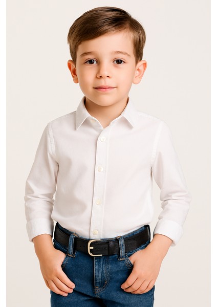 Unisex Çocuk Deri Kot ve Kumaş Pantolon Kemeri