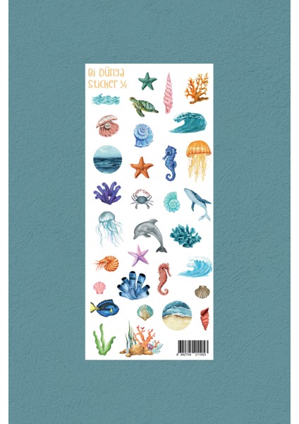 M34 – Deniz Canlıları Temalı Sticker Seti