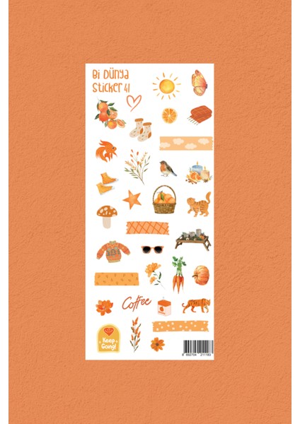 M41 – Turuncu Dünya Sticker Seti