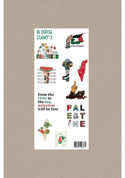 M9 Filistin Bilinci Sticker Seti