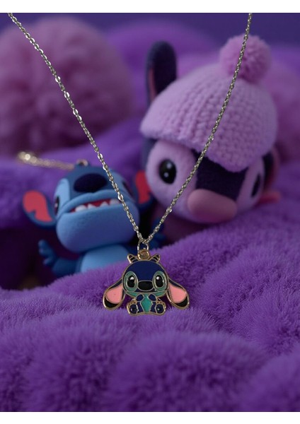 Stitch Figürlü Anime Kolye