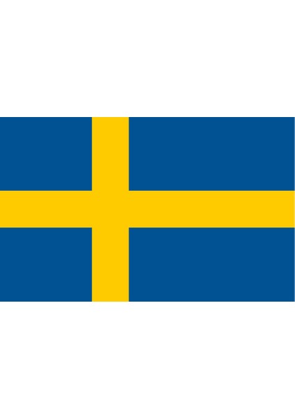 Isveç Ülke Bayrağı 45X28CM Duvar Tablosu Çerçevesiz Pvc Tablo