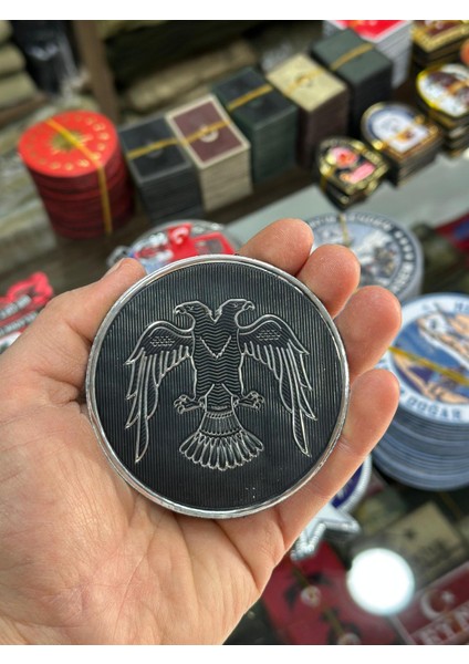 Çift Başlı Kartal Işlemeli Patch 3 Boyutlu Lazer Kesim Arkası Cırtlı