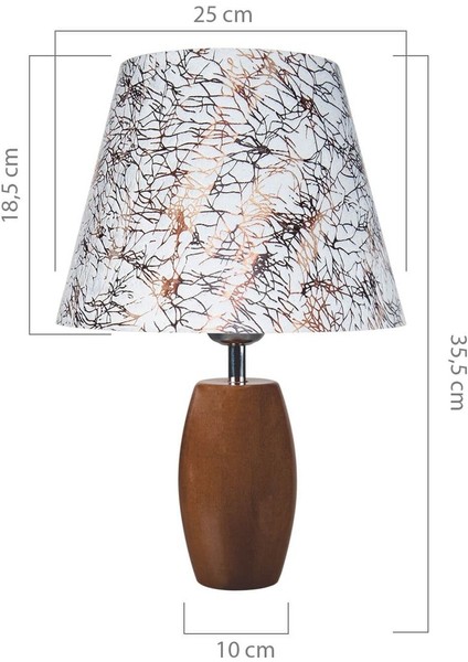 Turuncu Top Abajur, Kahve Ayak ve Varaklı Şapka ile Şık Aydınlatma Seçeneği fırsatları