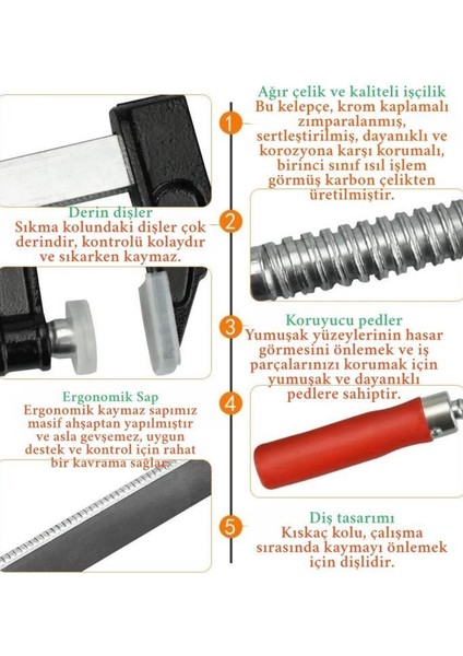 2 Adet F Tipi Işkence 50X300MM ve 50X250 mm Ahşap Saplı Mengene indirimleri