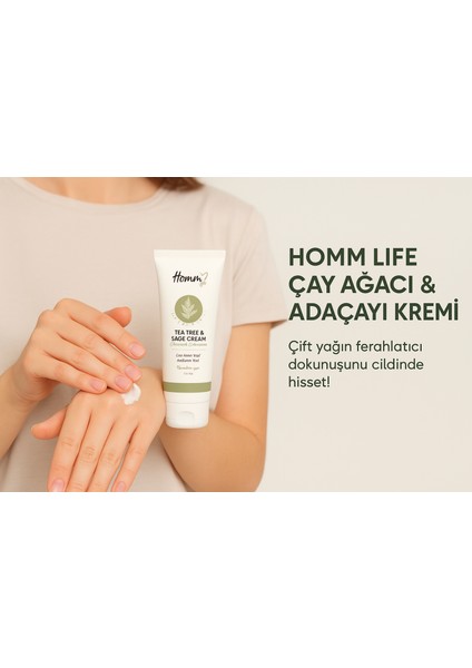 Homm Lıfe Çay Ağacı Adetaçayı Yağlı Krem 75 ml